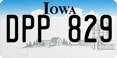 IA license plate DPP829