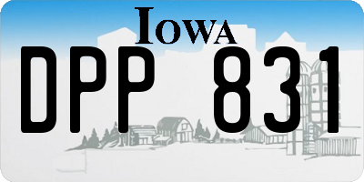 IA license plate DPP831