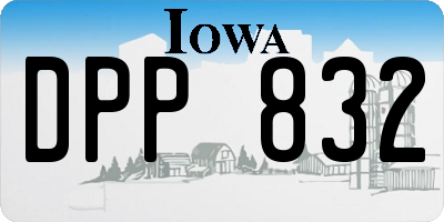 IA license plate DPP832