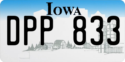 IA license plate DPP833