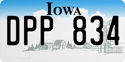 IA license plate DPP834