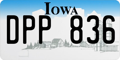 IA license plate DPP836
