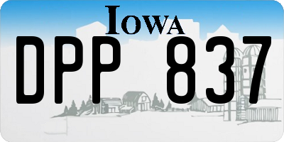 IA license plate DPP837