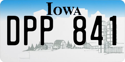 IA license plate DPP841