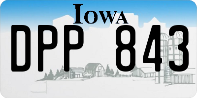 IA license plate DPP843