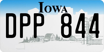 IA license plate DPP844