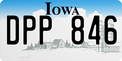 IA license plate DPP846