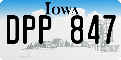 IA license plate DPP847