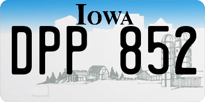 IA license plate DPP852