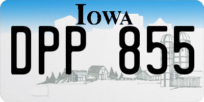 IA license plate DPP855