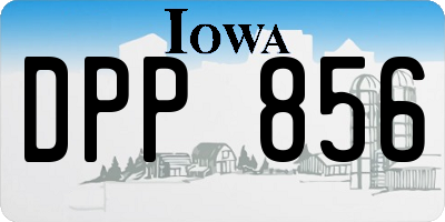 IA license plate DPP856