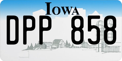 IA license plate DPP858