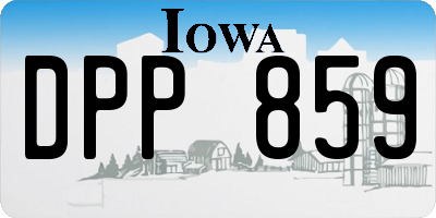 IA license plate DPP859