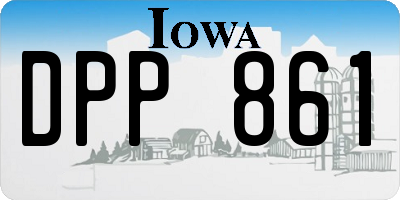 IA license plate DPP861