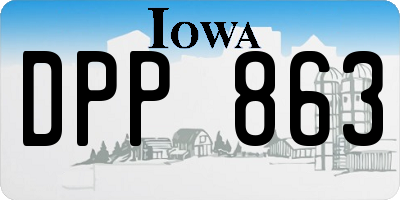 IA license plate DPP863