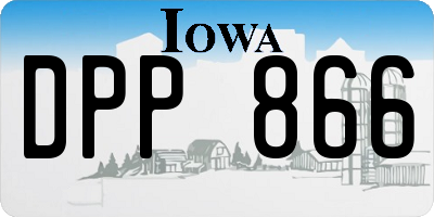 IA license plate DPP866