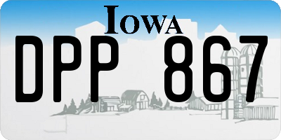 IA license plate DPP867