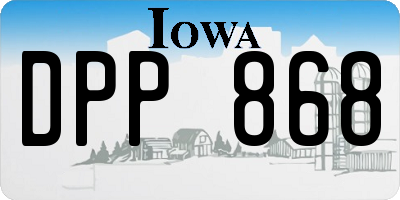 IA license plate DPP868