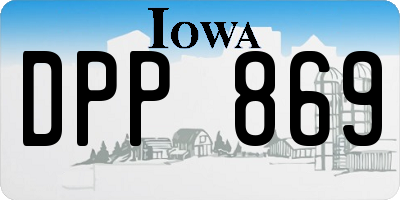 IA license plate DPP869