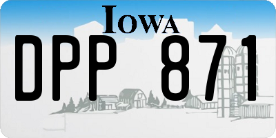 IA license plate DPP871