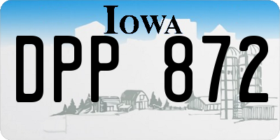 IA license plate DPP872