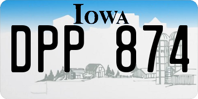 IA license plate DPP874