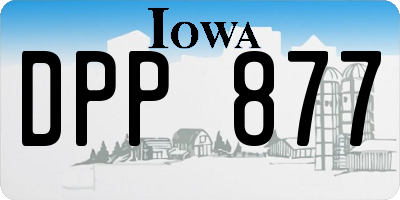 IA license plate DPP877