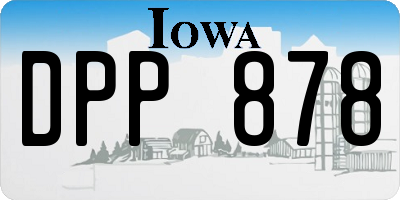IA license plate DPP878