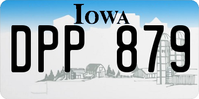 IA license plate DPP879