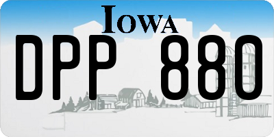 IA license plate DPP880
