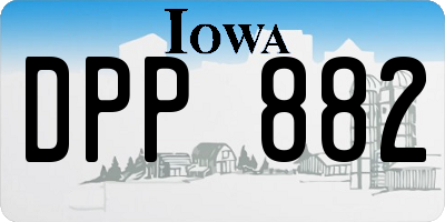 IA license plate DPP882