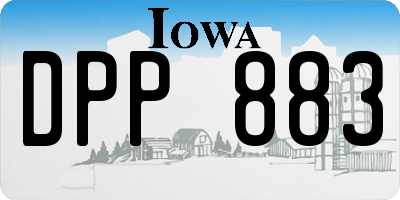 IA license plate DPP883