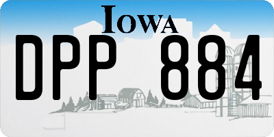 IA license plate DPP884