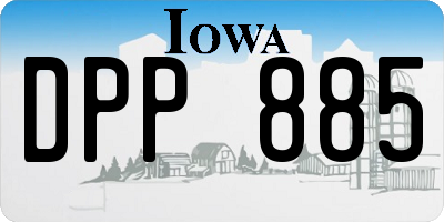IA license plate DPP885