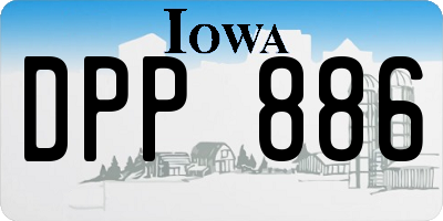 IA license plate DPP886