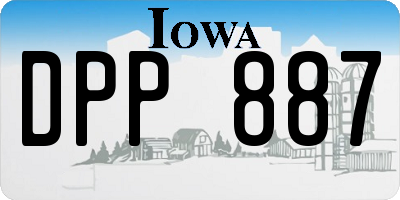 IA license plate DPP887
