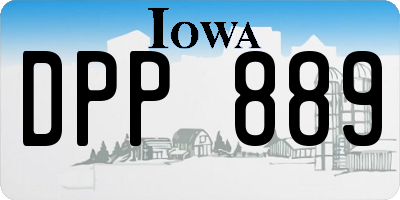 IA license plate DPP889