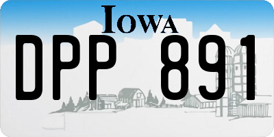 IA license plate DPP891