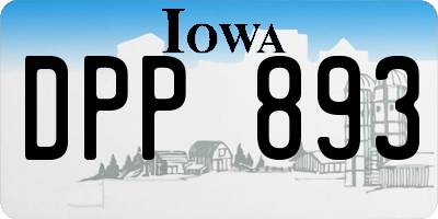 IA license plate DPP893