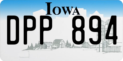 IA license plate DPP894