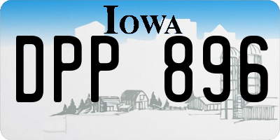 IA license plate DPP896