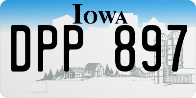 IA license plate DPP897