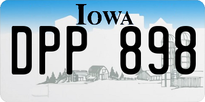 IA license plate DPP898