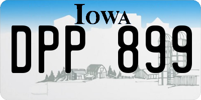 IA license plate DPP899