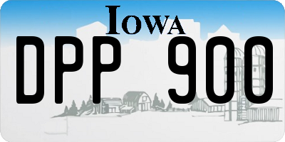 IA license plate DPP900