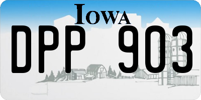 IA license plate DPP903