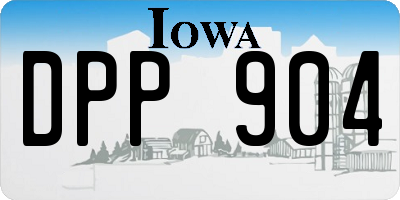 IA license plate DPP904