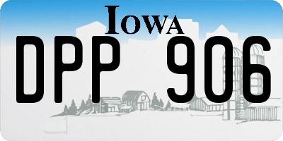 IA license plate DPP906
