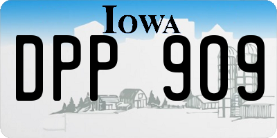IA license plate DPP909