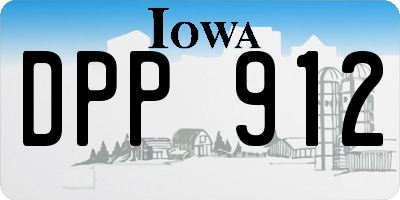 IA license plate DPP912